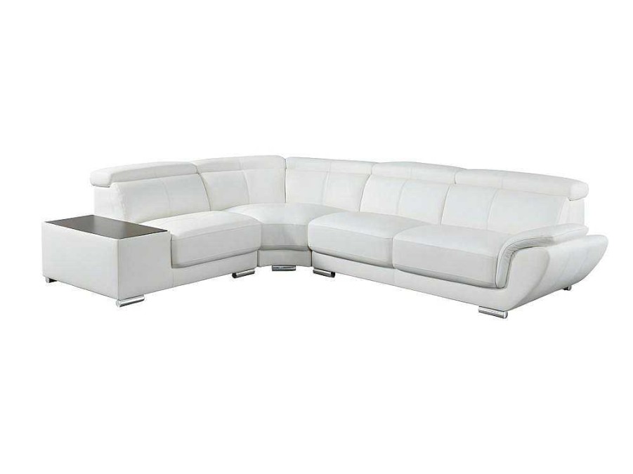 LINEA SOFA Leren Zitbank | Hoekbank Van Leer Nahia - Wit - Hoek Links