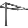 EXPERTLAND Prieel, Pergola, Gazebo En Kiosk | Pergola Voor Tegen De Muur Met Schuifbaar Dak - 12 M - Antraciet - Izeda