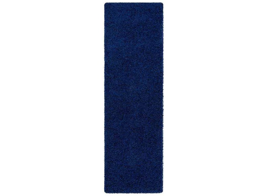 RugsX Tapijt Hoogpolig | Tapijt, Vloerbekleding Soffi Shaggy 5Cm Blauw - Voor Keuken, Naar De G 60X300 Cm