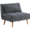 Vente-unique Uitklapbare Fauteuil | Xl Eenpersoons-Slaapbank Chila Van Stof - Grijs