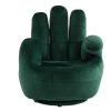 Vente-unique Handstoel | Draaibare Fauteuil Hand Catchy Van Fluweel - Spargroen