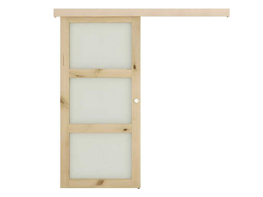 Vente-unique Schuifdeur | Schuifdeur Acosta Met 3 Ramen - H205Xb93 Cm - Mdf