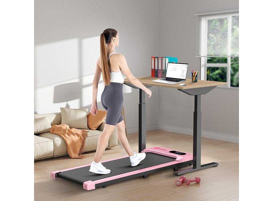 Vente-unique Fitness | Onder Bureau Loopband 1-6Km/H Wandelen Jogging Machine Voor Thuiskantoor Met Opvouwmogelijkheid