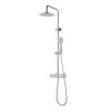 Shower & Design Douchekolom | Douchekolom Met Thermostaatkraan Van Verchroomd Roestvrij Staal Ateya - 126 Cm