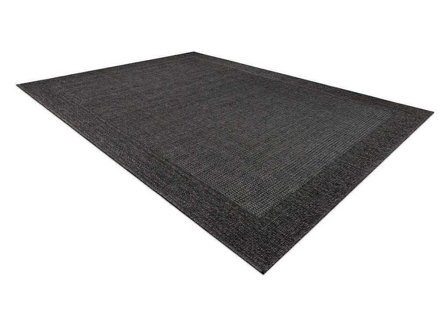 RugsX Tapijt Voor Buiten | Sisal Tapijt Timo 5000 Buitenshuis Kader Zwart 280X370 Cm