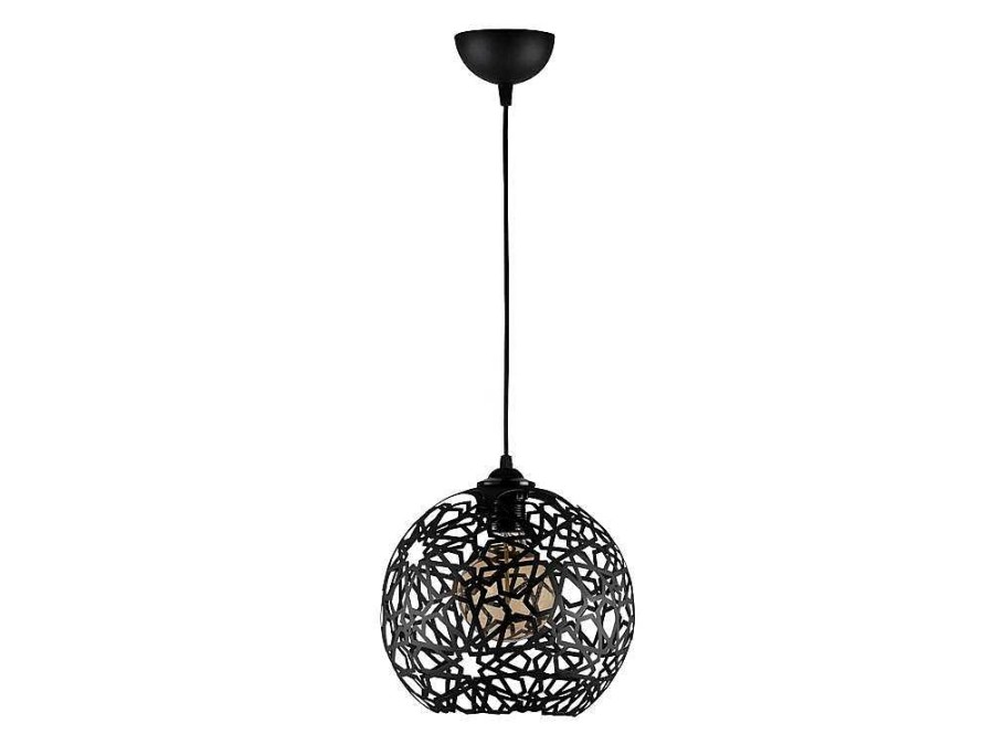 OZAIA Hanglamp | Hanglamp Met Verstelbare Hoogte Celindra - D. 25 X H. 39/119 Cm - Zwart