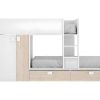 Vente-unique Kinderbed | Stapelbed Juanito - Ingebouwde Kast - 2X90X190Cm - Wit En Eiken