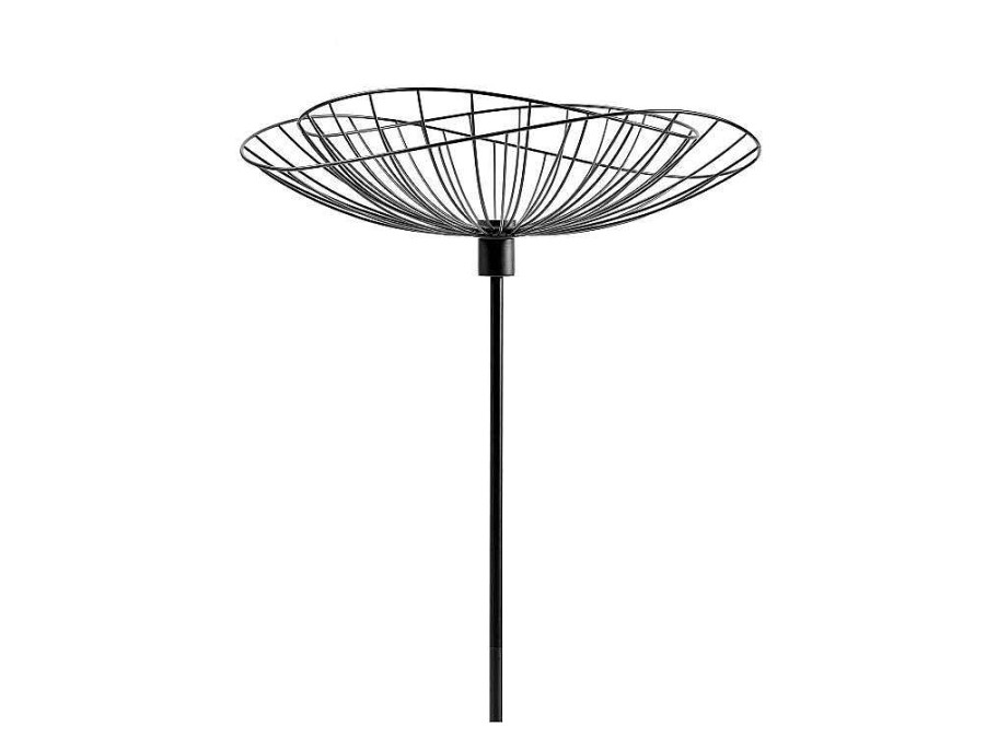 OZAIA Aanbiedingen: Woonaccessoires | Staande Lamp Met Rechte Kabelbuis - Metaal - H 160 Cm - Zwart - Mania