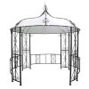 EXPERTLAND Prieel, Pergola, Gazebo En Kiosk | Smeedijzeren Tuinkiosk Van Metaal Tilcara - D300 X H290 Cm - Zwart