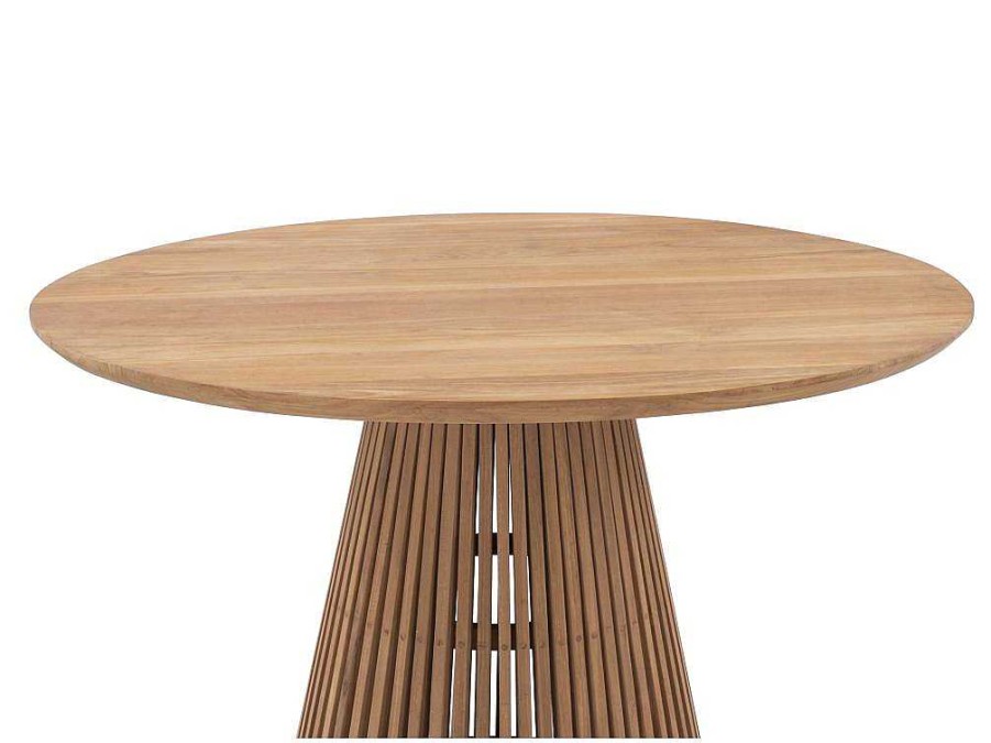 MYLIA Eettafel | Tuineettafel Van Teakhout D120 Cm - Licht Naturel - Triani