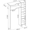 Vente-unique Kledingkast | Verstelbare Kledingkast Dorian - L164/234 Cm - Wit En Grijs