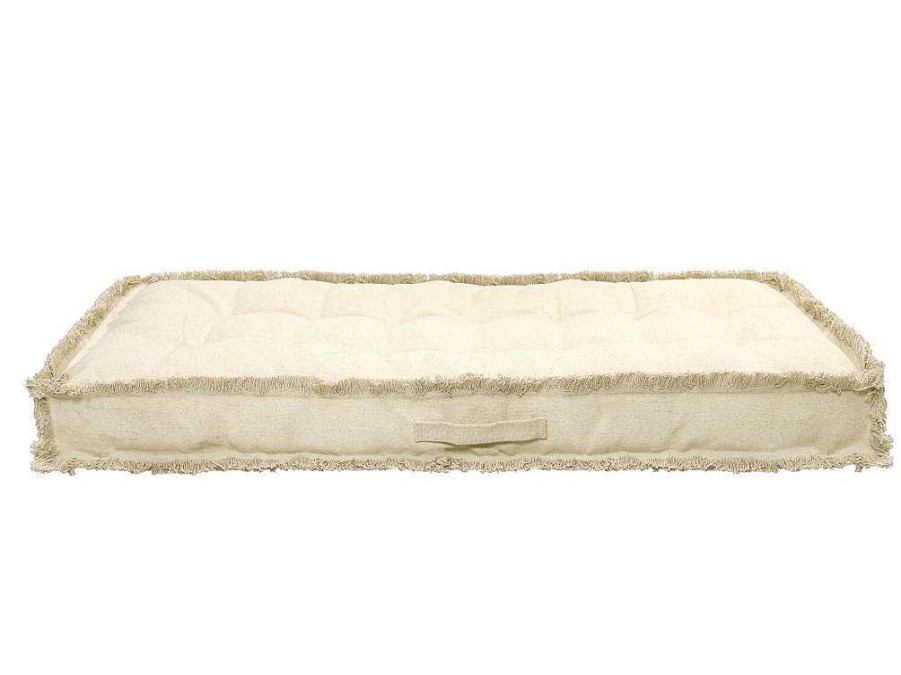 OZAIA Tuindecoratie | Katoenen Paletkussen Met Franjes - L. 120 X B. 60 Cm - Beige - Honduras