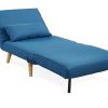 Vente-unique Uitklapbare Fauteuil | Fauteuil Posio - Bedbank Van Stof - Blauw