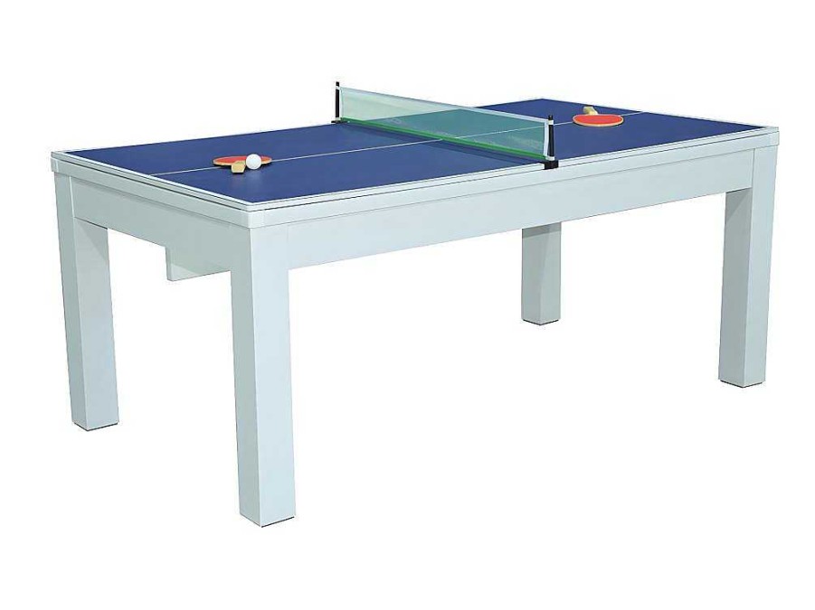 Vente-unique Spel Voor Binnen | Moduleerbare Tafel - Wit - Biljart En Tafeltennis - L182 X B102 X H80 Cm - Henk