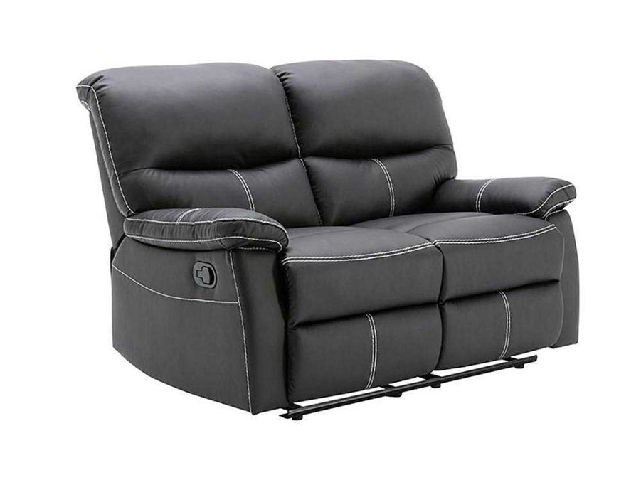 Vente-unique Aanbiedingen: Zitbank & Fauteuil | Tweezits Relaxbank Canby - Kunstleer - Zwart