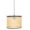 OZAIA Hanglamp | Gevlochten Hanglamp Neirobi - Etnische Stijl - Ijzer En Rotan - D30 X H120 Cm - Naturel