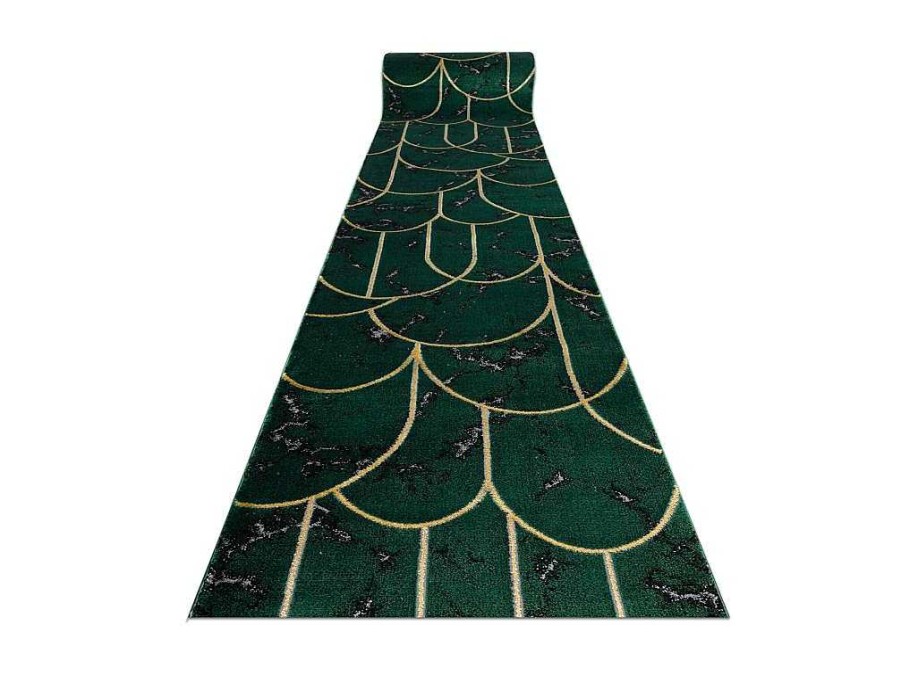 RugsX Gangtapijt | Tapijtloper Emerald Exclusief 1016 Glamour, Stijlvol Art Deco, Marmer 80X120 Cm