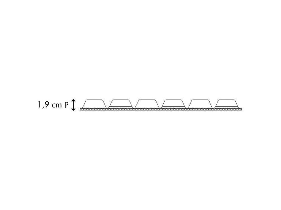 Vente-unique Wandpaneel | Wandpaneel 3D Strait Om Te Verven - Set Van 12 Stuks, 3M