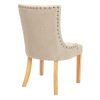 Vente-unique Stoel | Set Van 2 Stoelen Jolia - Stof En Houten Poten - Beige