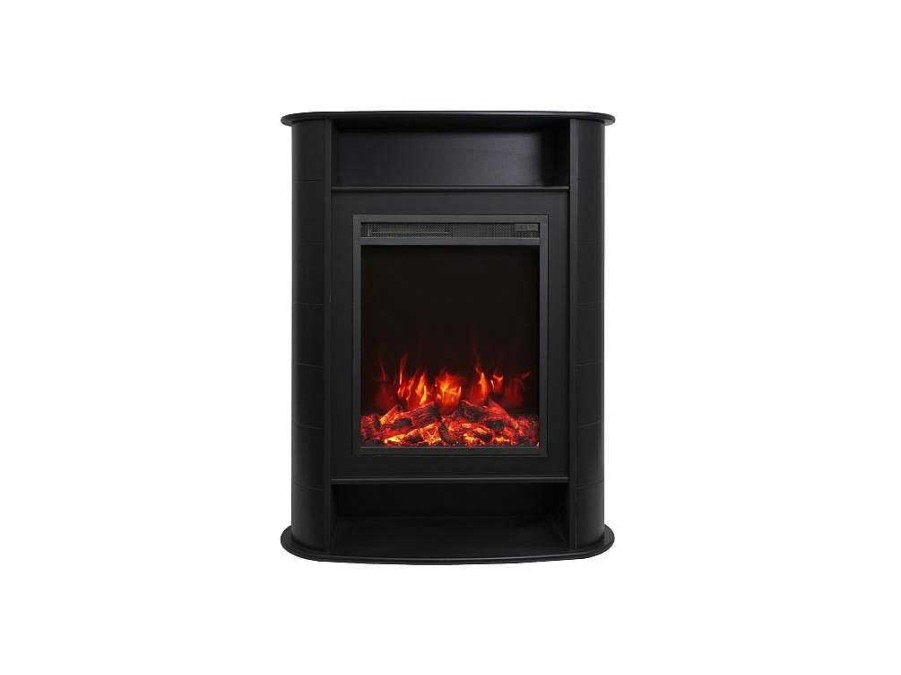 FLAMATECH Haard | Elektrische Sfeerhaard - Met Mantel - L84 X D33 X H111 Cm - Zwart - Mombacho