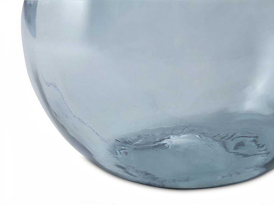 OZAIA Decoratieobject Voor Binnen | Vaas Dame-Jeanne Van Gerecycleerd Glas Silice 34L - Transparant Blauw