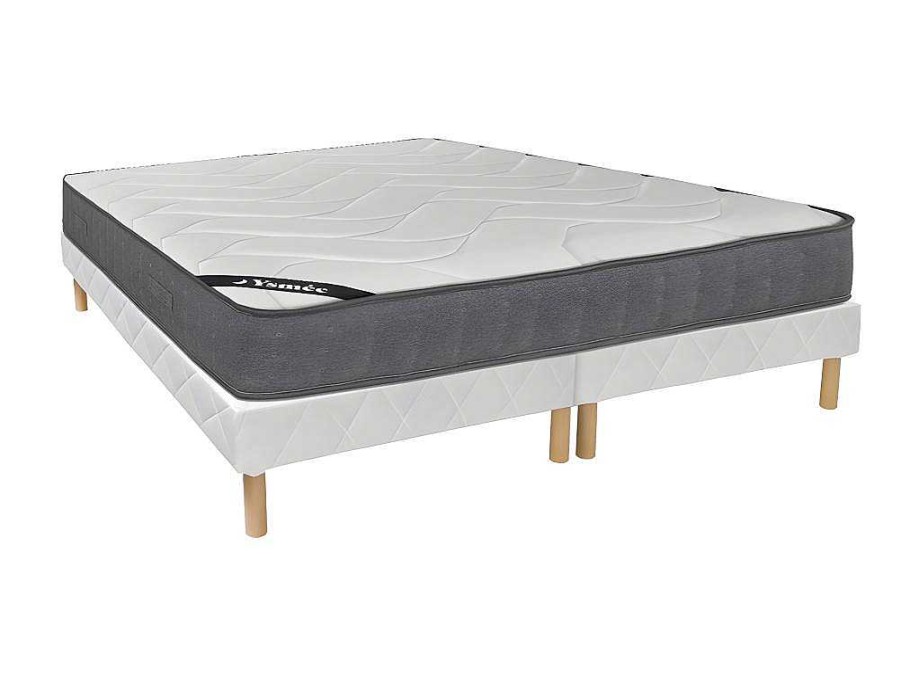 Ysmée Set Matras En Lattenbodem | Set Bedbodem + Matras Met Pocketveren En Vormgeheugen Babylone Van Dreamea 23 Cm Dik - 180 X 200 Cm