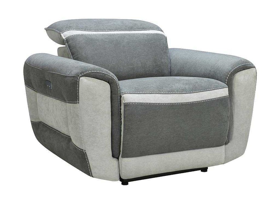 Vente-unique Relaxfauteuil | Elektrische Relaxfauteuil In Donkergrijze Stof Orietto