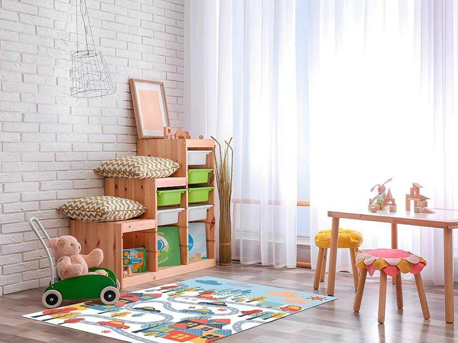 OZAIA Kindervloerkleed | Kindertapijt Van Vinyl Camini - 120 X 180 Cm - Meerkleurig