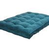 OZAIA Huistextiel | Palletkussen - 120 X 80 X 10 Cm - Ribfluweel - Blauw - Baila