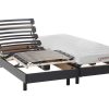 DREAMEA Elektrisch Relaxatiebed | Elektrisch Relaxbed Met Matras Met Latex-Instap Tyndare Van Dreamea - Zwart - 2 X 80 X 200 Cm