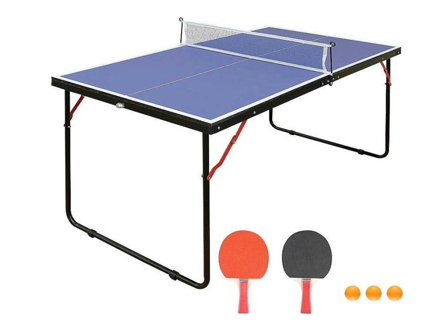 Vente-unique Spel Voor Buiten | Mini-Pingpongtafel Met Batjes, Ballen En Net - L137 X D76 X H67 Cm - Denis