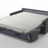 Vente-unique Slaapbank Met Matras | Driezits Express-Bedbank Van Stof Calife - Grijs