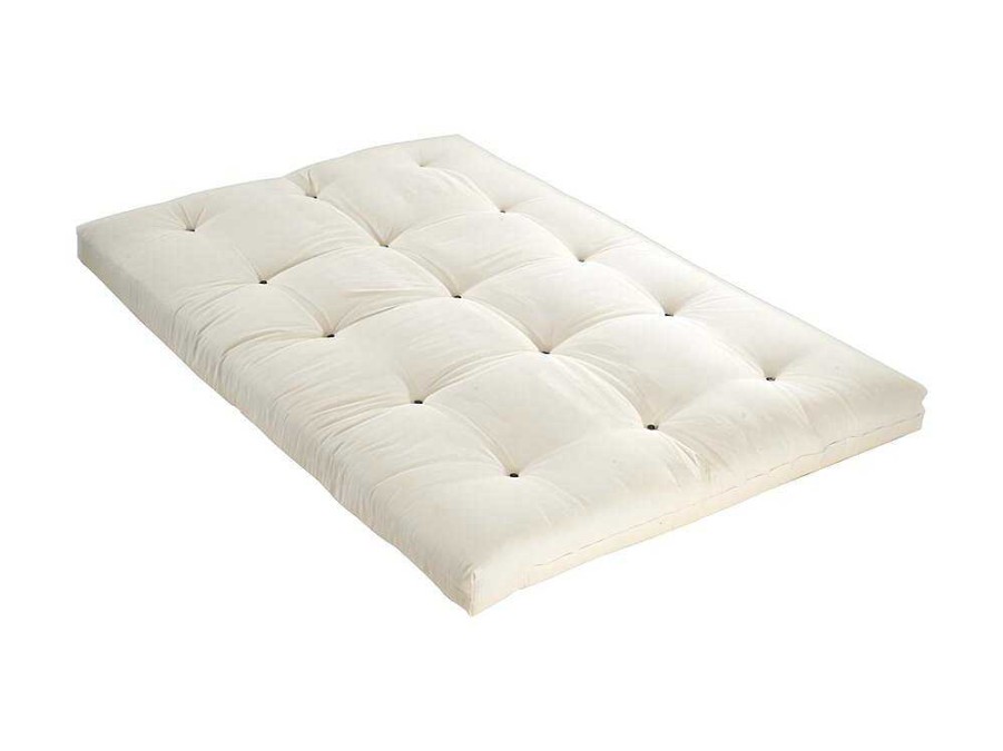 DREAMEA Set Matras En Lattenbodem | Set Lattenbodem + Futon 140 X 190 Cm - 100% Katoen - Shiva Van Dreamea - Beige